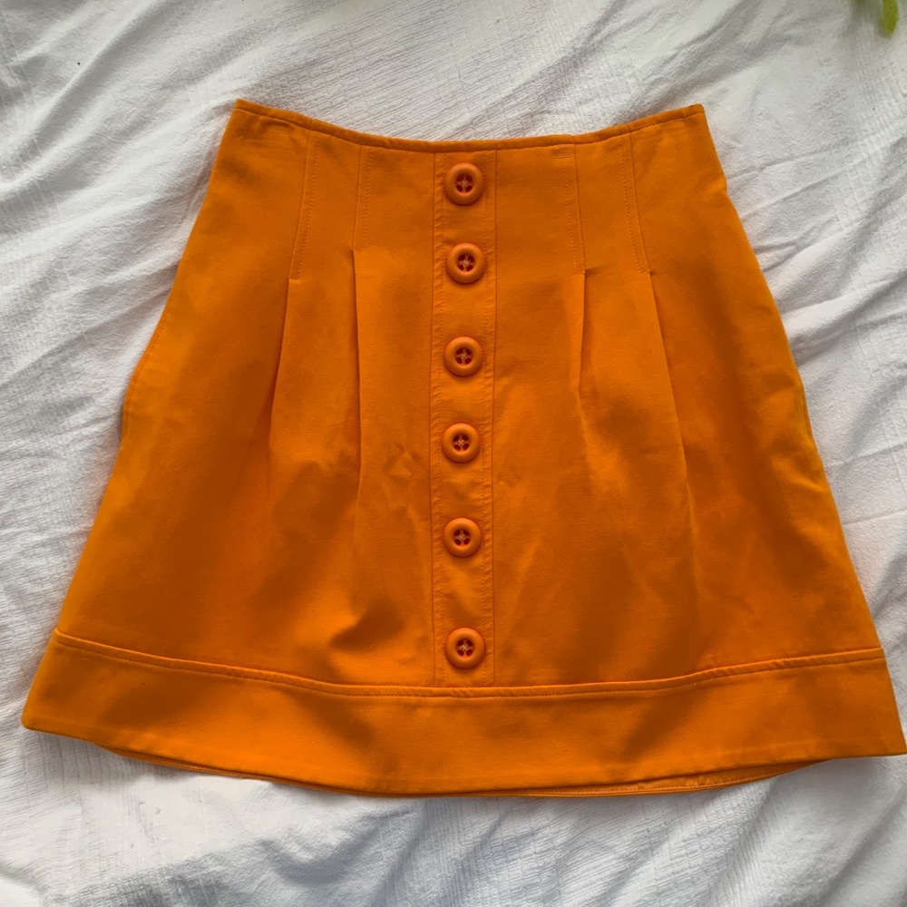 NWT Nanette Lepore Windswept Skirt, Size 2, Orange/ Papaya